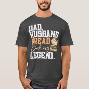 T-shirt Hommes Papa Mari Pain Baking Légende Pain Baking
