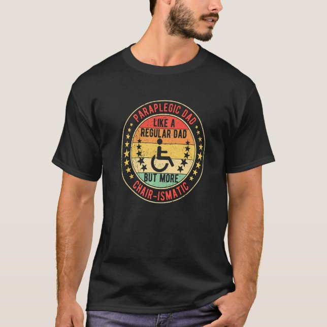T-shirt Hommes Paraplégique Papa Chaise Ismatic Fauteuil r (Devant)