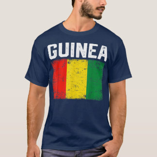 T-shirt Hommes patriotiques Femmes Drapeau de Guinée Enfan