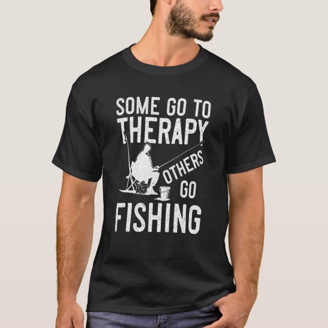 T-shirt Hommes Pêche Pour Humour Pêcheur Certains Aller À (Devant)