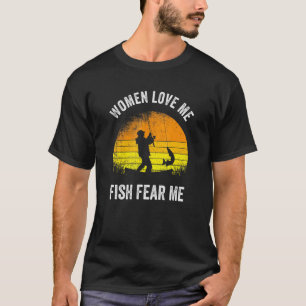 T-shirt Hommes Pêcheur Femmes M'aiment Poisson Me Craint P