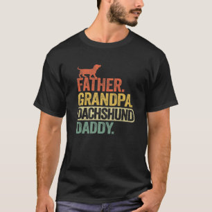 T-shirt Hommes Père Grand-père Dachshund Papa Daddy Doxie
