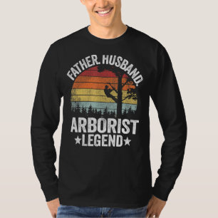 T-shirt Hommes Père Mari Arboriste Légende Arbre Escalade