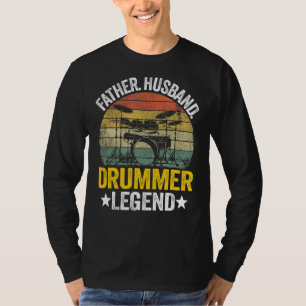 T-shirt Hommes Père Mari Drummer Legend Drummer Drummer Vi