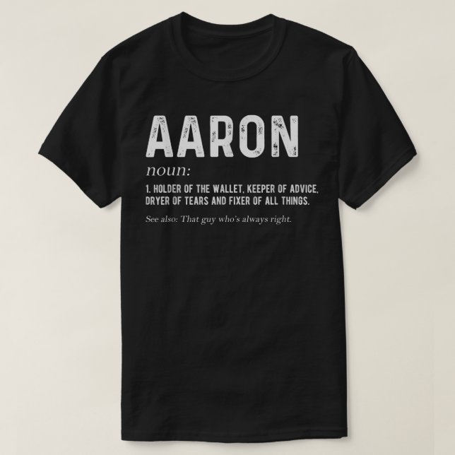 T-shirt Hommes Personnalisé Aaron Papa Noun Prénom Pères (Design devant)