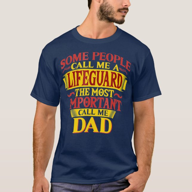 T-shirt Hommes Plus Important Appelez-Moi Papa Vifeguard T (Devant)