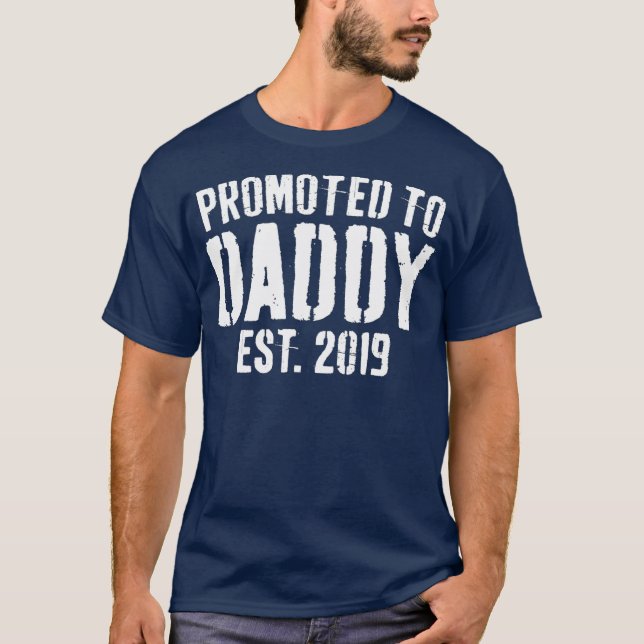 T-shirt Hommes Promus À Papa 2019 Bientôt Être Papa Cadeau (Devant)