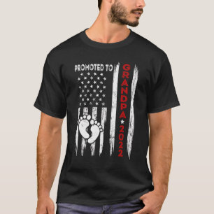 T-shirt Hommes Promus Au Père Du Drapeau Américain Grandpa