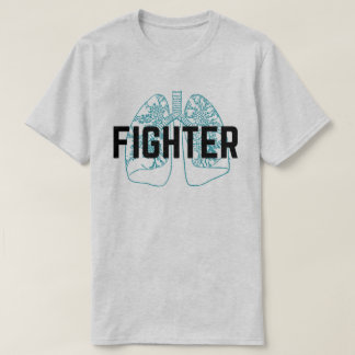 T-shirt Hommes pulmonaires de combattant bleus