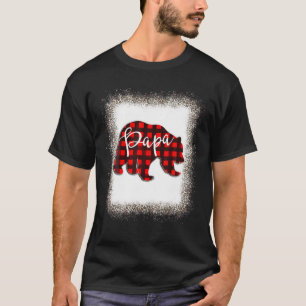 T-shirt Hommes Red Plaid Papa Ours Correspondant Pajama Fa