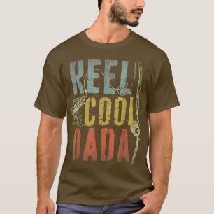 T-shirt Hommes Rétro Vintage Bobine Cool Papa pêche Pères