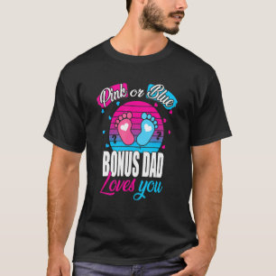 T-shirt Hommes Rose Ou Bleu Bonus Papa Vous Aime Révéler B