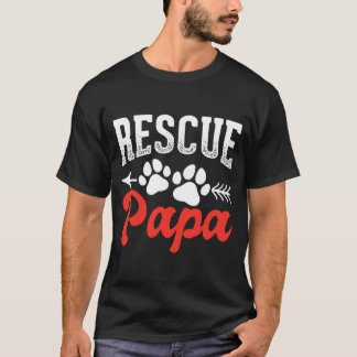 T-shirt Hommes Secourir Papa Amoureux des chiens Animaux P