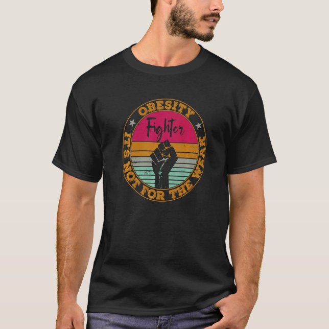 T-shirt Hommes Sensibilisation à l'obésité Maladie Lutte e (Devant)
