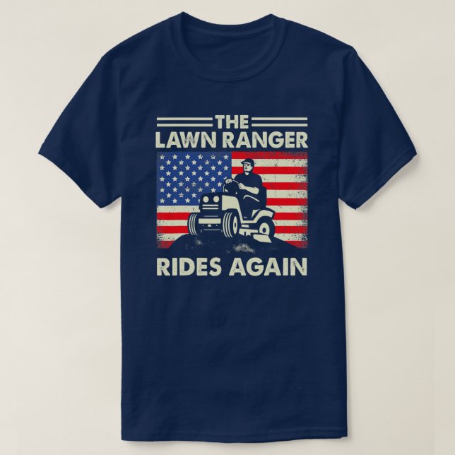 T-shirt Hommes Soins De Pelouse Le Ranger De Pelouse Ride  (Design devant)