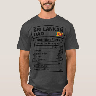 T-shirt Hommes Sri Lanka Papa Nutrition Fiches Fête des pè