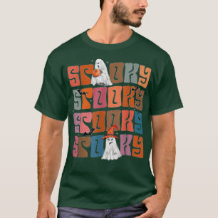 T-shirt Hommes Super Éffrayant Vibes Vintage Floral Fantôm