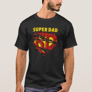 T-shirt Hommes Super Papa Bouclier Tee, Jolie Vêtements Ca