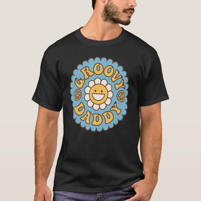 T-shirt Hommes Super papa les années 70 Nostalgie esthétiq (Devant)