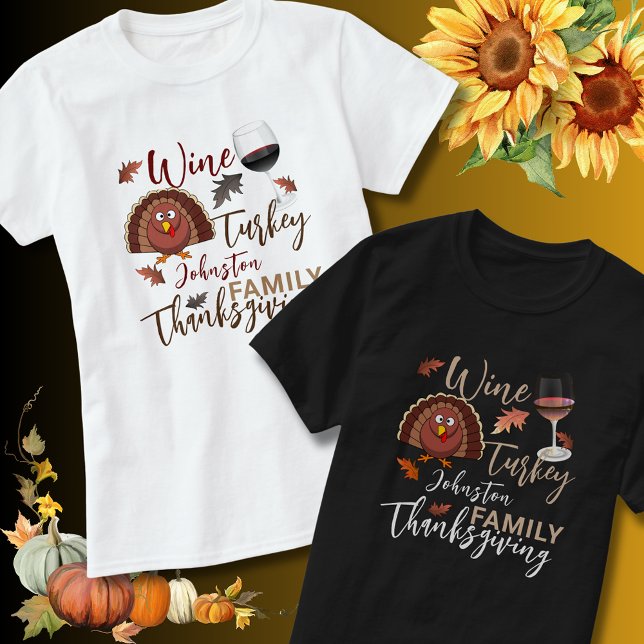 T-shirt Hommes Thanksgiving Wine Don (Wine, Turkey and Family Thanksgiving shirts)
