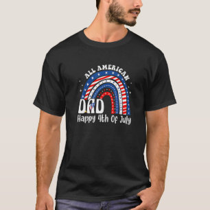 T-shirt Hommes Tous American Papa 4 juillet Rainbow Et Sta