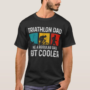 T-shirt Hommes Triathlon Papa Comme Un Père Régulier Mais 