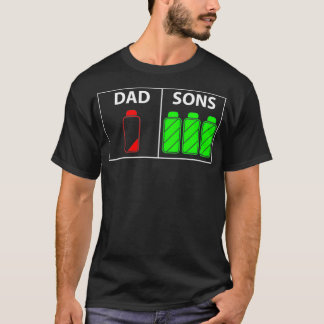 T-shirt Hommes Triplet Papa de Trois Fils Drôle Petit Cade