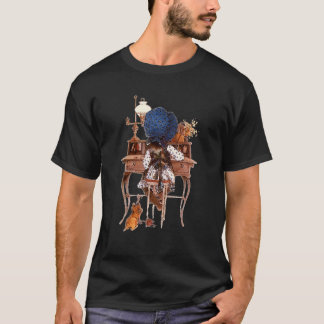 T-shirt Hommes Unisex Adultes Manches courtes Noires Petit