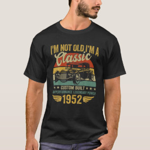 T-shirt Hommes Vintage 1952 Anniversaire Rétro 70E Anniver