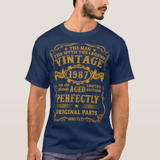 T-shirt Hommes Vintage 1987 Homme Mythe Légende Cadeau de 