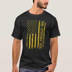 T-shirt Hommes Vintage Bee American Drapeau Le Stepdad Bee