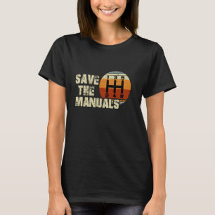 T-shirt Hommes Vintage Enregistrer La Transmission Manuell