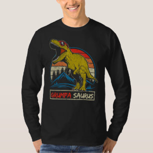 T-shirt Hommes Vintage Grumpa Saurus Rex Dinosaur Happy Fa