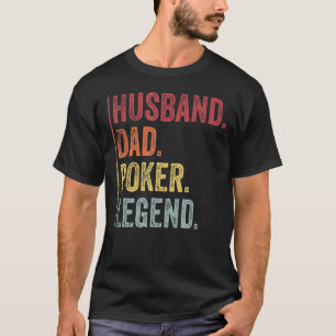 T-shirt Hommes Vintage Mari Papa Poker Légende Pour Pères