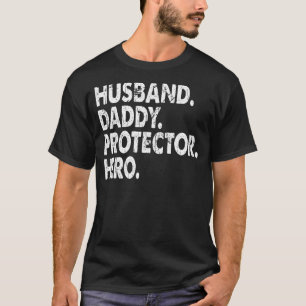T-shirt Hommes Vintage mari papa protecteur papa héros Hap