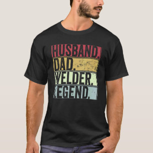T-shirt Hommes Vintage Mari Papa Welder Légende Pour Fathe