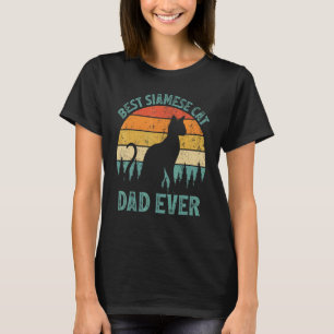 T-shirt Hommes Vintage meilleur chat siamois papa toujours