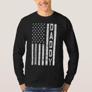 T-shirt Hommes Vintage Merica Drapeau Américain Papa Pour