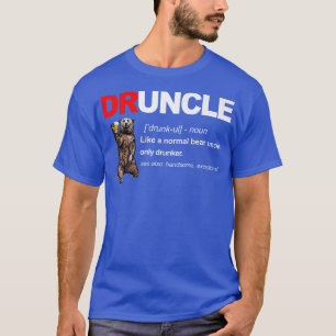 T-shirt Hommes Vintage Ours Druncle Funkle Bière Drôle Tee
