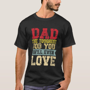 T-shirt Hommes Vintage Papa Le travail le plus dur que vou