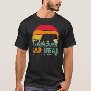 T-shirt Hommes Vintage Retro Ours Animal Papa Ours Père