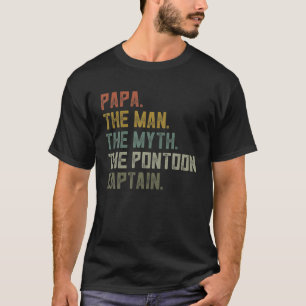 T-shirt Hommes Voilier Bateau Papa Pontoon Capitaine Vêtem