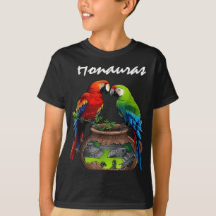 T-shirt Honduras Voyage Scarlet Macaw Honduras Famille Vac