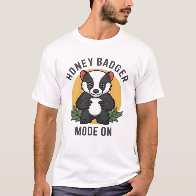 T-shirt Honey Badger Fearless Wild Animal Wildlife (Devant)