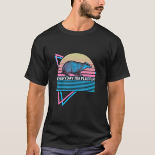T-shirt Honey Badger Retro Tous les jours Je suis Fluffin'