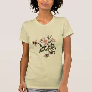 T-SHIRT HONEY BEE ET ROSES SAUVAGES, BEEKEEPER