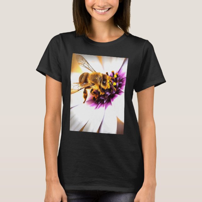 T-shirt Honey Bee Sur L'Art Acrylique Africain Daisy (Devant)
