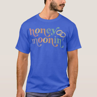 T-shirt Honey Moonin Fun Lune de miel mariée et la bague d