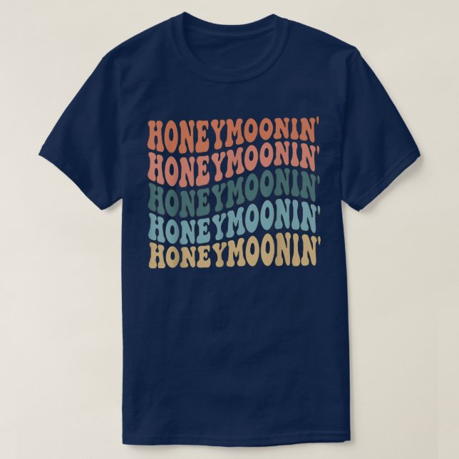 T-shirt Honey Moonin Fun Lune De Miel Mariée Et Salle Hone (Design devant)