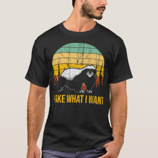 T-SHIRT HONEYBADGER TEAM JE FAIS CE QUE JE VEUX HONEY BADG